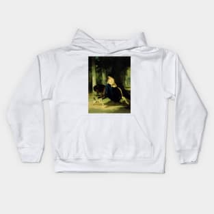 Mademoiselle De Mossellmann Riding In The Bois De Boulogne, Paris by Alfred de Dreux Kids Hoodie